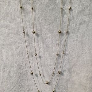 LOFT Gold Beaded Necklace